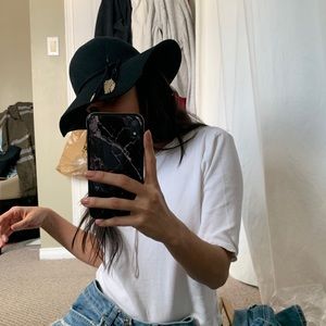 BLACK WOOL H&M HAT